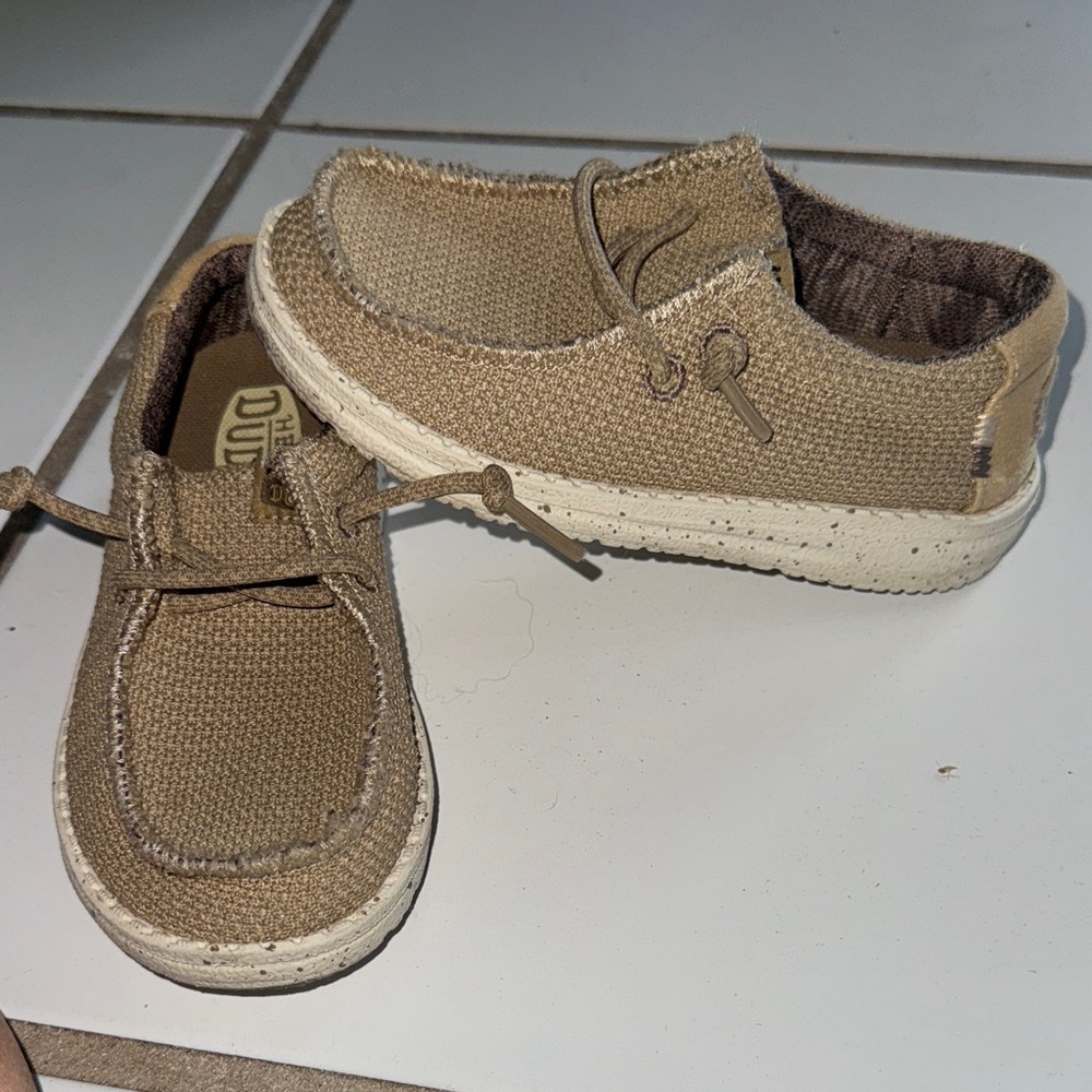 Hey Dude Tan Kids Moccasins